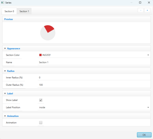 PieChart Series editor