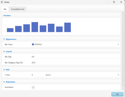 ParetoChart Series editor
